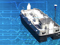 A sensor platform in a body of water.